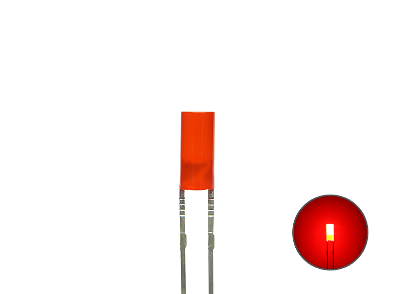 Schönwitz 50829 LED Zylinder 3mm diffus rot