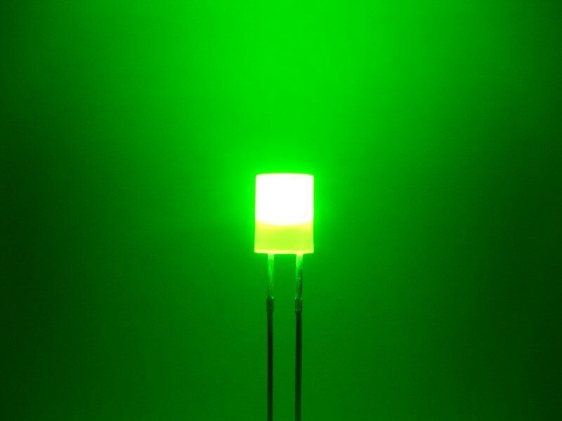 Schönwitz 50854 LED Zylinder 5mm diffus grünlich / gelbgrün