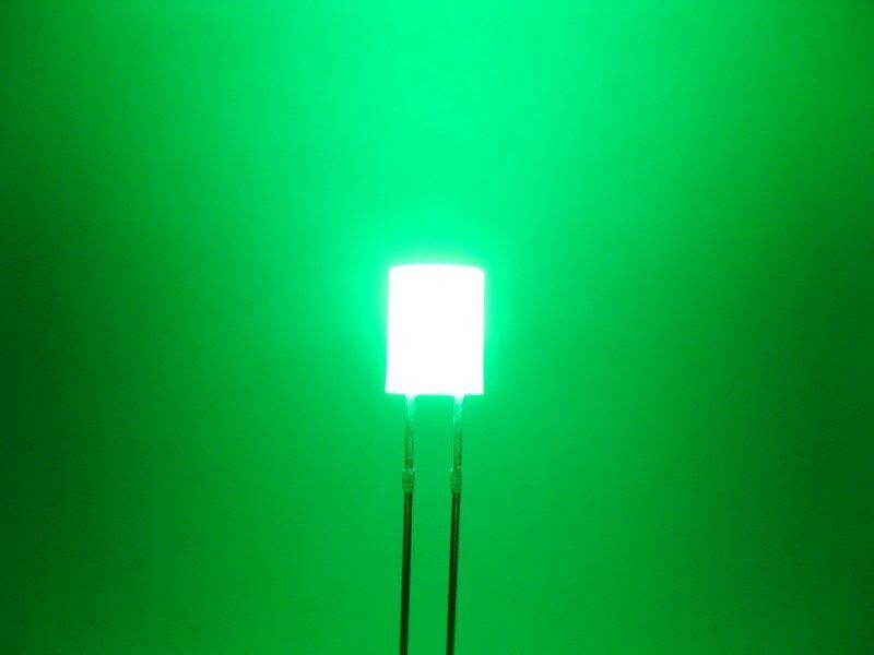 Schönwitz 50855 LED Zylinder 5mm diffus echtgrün puregreen
