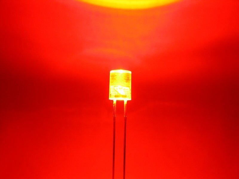 Schönwitz 50868 LED Zylinder 5mm klar rot