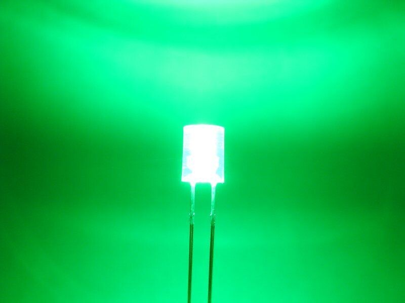 Schönwitz 50871 LED Zylinder 5mm klar echtgrün / puregreen