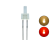 Sch&ouml;nwitz 50876 DUO LED 2mm lang Bipolar 2pin diffus warmwei&szlig; / rot