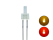 Sch&ouml;nwitz 50878 DUO LED 2mm lang Bipolar 2pin diffus gelb / rot