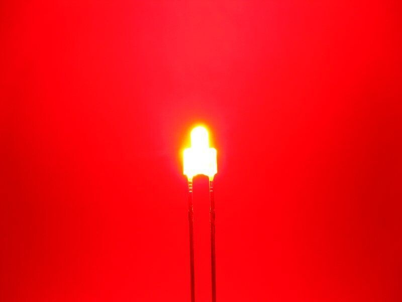 Schönwitz 50886 DUO LED 2mm kurz Bipolar 2pin diffus kaltweiß / rot