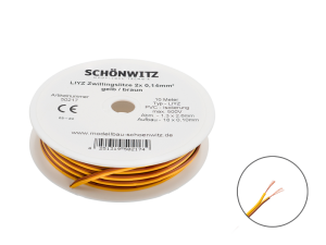 Sch&ouml;nwitz 50217 10m LIYZ Zwillingslitze 2x...