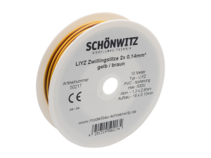 Sch&ouml;nwitz 50217 10m LIYZ Zwillingslitze 2x...
