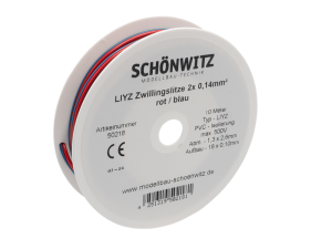 Sch&ouml;nwitz 50218 10m LIYZ Zwillingslitze 2x...