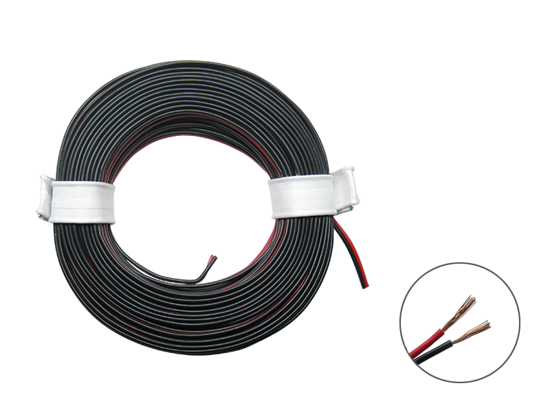 Schönwitz 50352 10m LIYZ Doppellitze Zwillingslitze 2x 0,08mm² rot / schwarz
