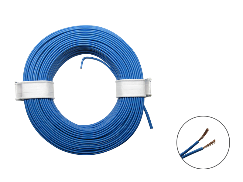 Schönwitz 50360 10m LIYZ Doppellitze Zwillingslitze 2x 0,08mm² blau