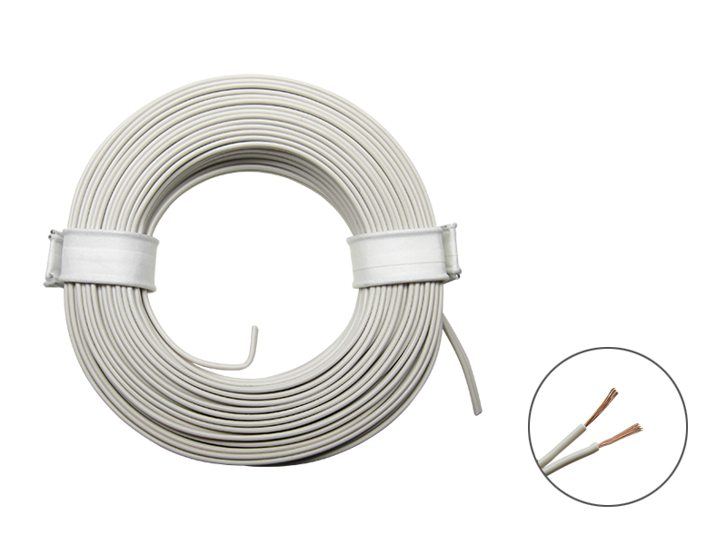 Schönwitz 50361 10m LIYZ Doppellitze Zwillingslitze 2x 0,08mm² weiß