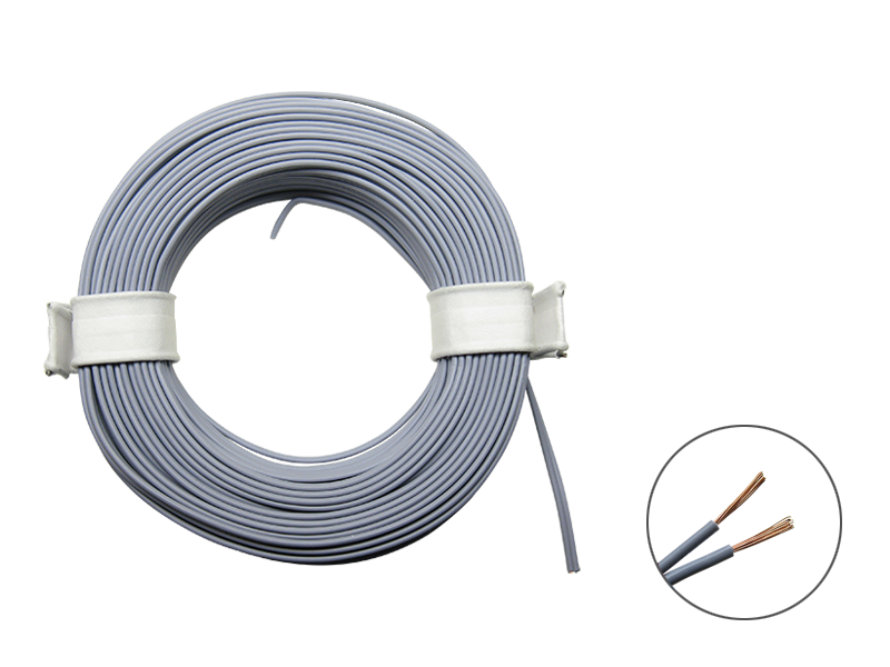 Schönwitz 50362 10m LIYZ Doppellitze Zwillingslitze 2x 0,08mm² grau