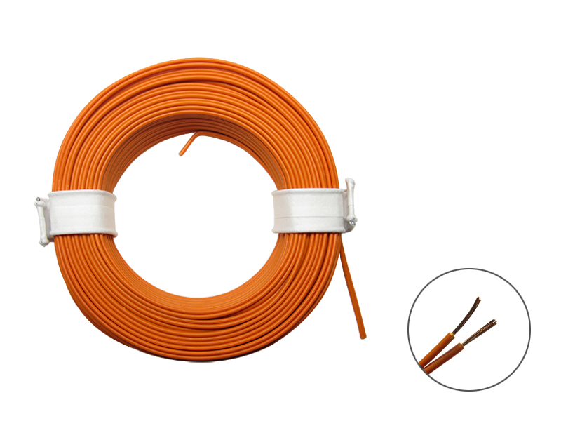 Schönwitz 50363 10m LIYZ Doppellitze Zwillingslitze 2x 0,08mm² orange