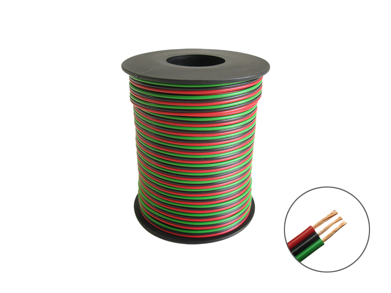 Schönwitz 50369 25m Drillingslitze für Weichen 3x 0,14mm² grün / schwarz / rot