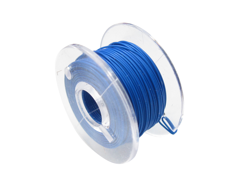 Schönwitz 50940 10 Meter Spule Mikrokabel Litze flexibel FEP 0,014mm² blau