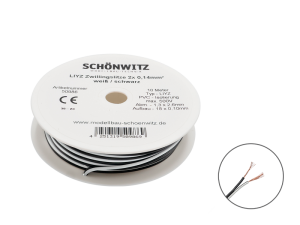 Sch&ouml;nwitz 50986 10m LIYZ Zwillingslitze 2x...