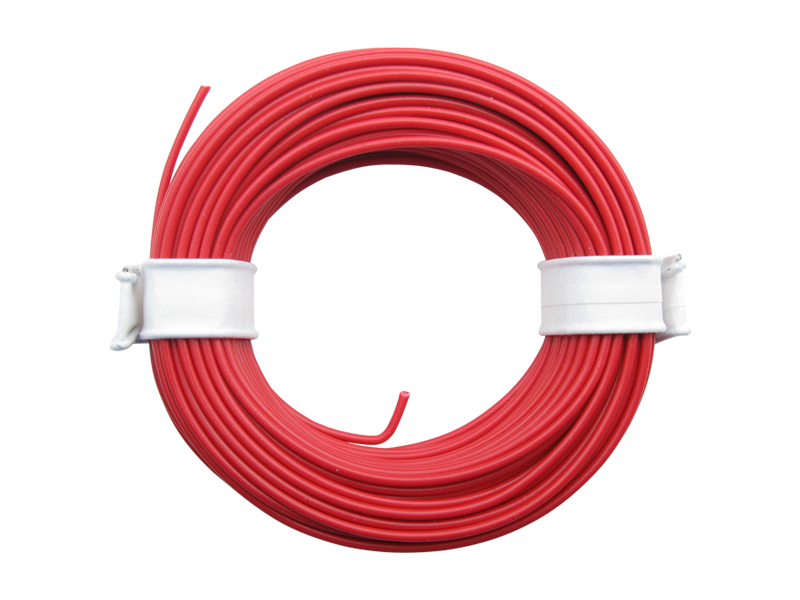 Schönwitz 51031 10 Meter Draht Kupferschaltdraht Schaltdraht 0,5mm 1-adrig rot