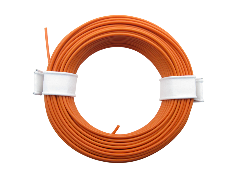Schönwitz 51032 10 Meter Draht Kupferschaltdraht Schaltdraht 0,5mm 1-adrig orange