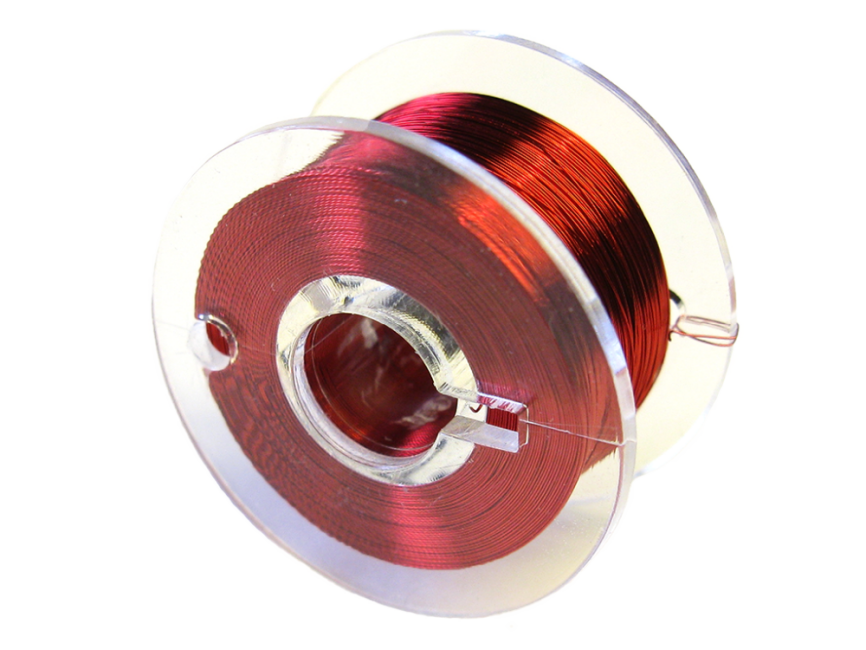 Schönwitz 51060 100m Spule Kupferlackdraht Lackdraht 0,1mm rot extra dünn