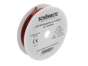 Sch&ouml;nwitz 50148 10m LIYZ Zwillingslitze 2x...