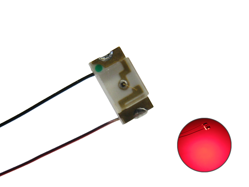 Schönwitz 50231 10 Stück LED SMD 1206 mit Kupferlackdraht rot