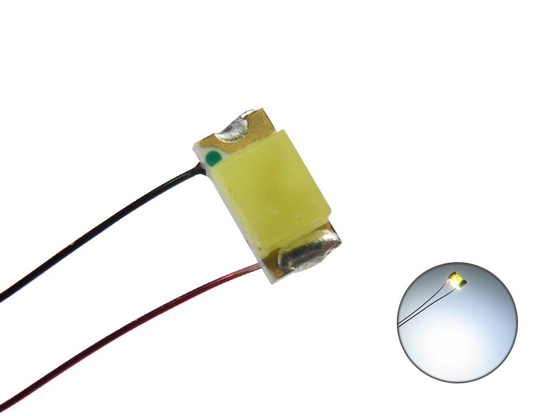 Schönwitz 50235 10 Stück LED SMD 1206 mit Kupferlackdraht kaltweiß