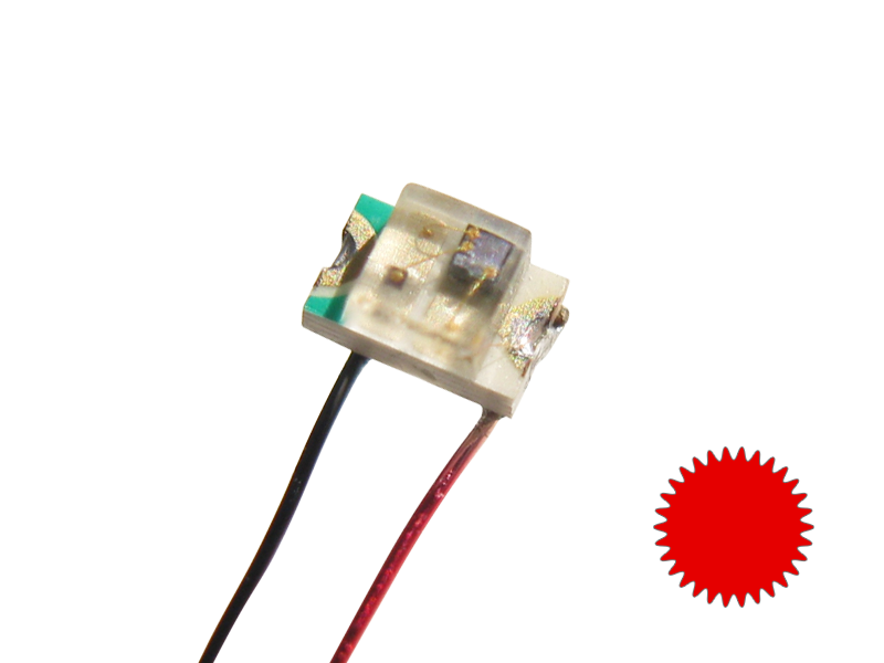 Schönwitz 50247 10 Stück LED SMD 0805 Blink LED mit Lackdraht rot