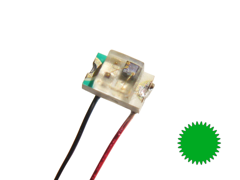 Schönwitz 50249 10 Stück LED SMD 0805 Blink LED mit Lackdraht grün