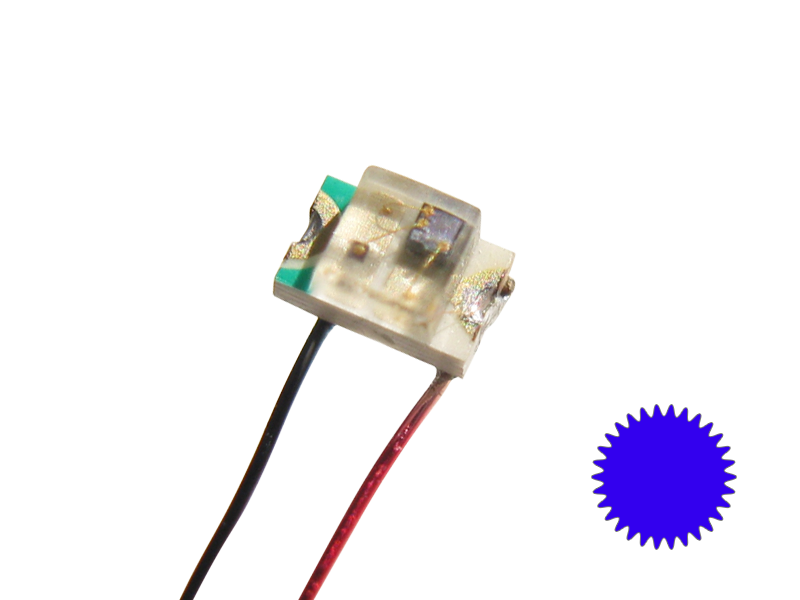 Schönwitz 50250 10 Stück LED SMD 0805 Blink LED mit Lackdraht blau