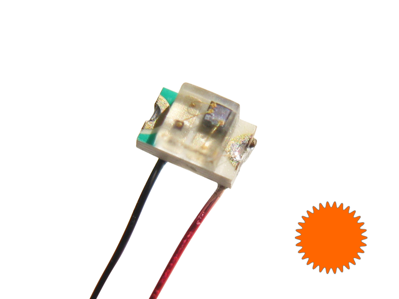 Schönwitz 50251 10 Stück LED SMD 0805 Blink LED mit Lackdraht orange