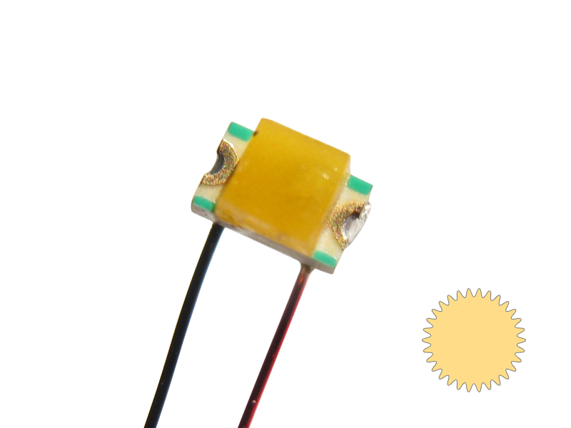 Schönwitz 50253 10 Stück LED SMD 0805 Blink LED mit Lackdraht warmweiß