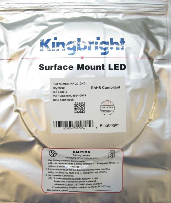 Schönwitz LED-Restposten-3 2000 Stück LED SMD 0805 orange diffus Kingbright KP-2012ND