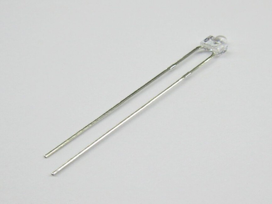 Schönwitz LED-Restposten-8.1 100 Stück LED THT bedrahtet kaltweiß 1,8mm LuckyLight LL-104WC2A-008/S1