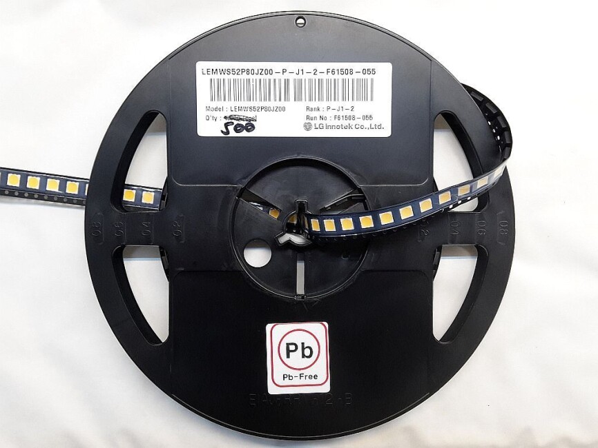 Schönwitz LED-Restposten-54 500 Stück LED SMD kaltweiß 3985K LG Innotek LEMWS52P80JZ00