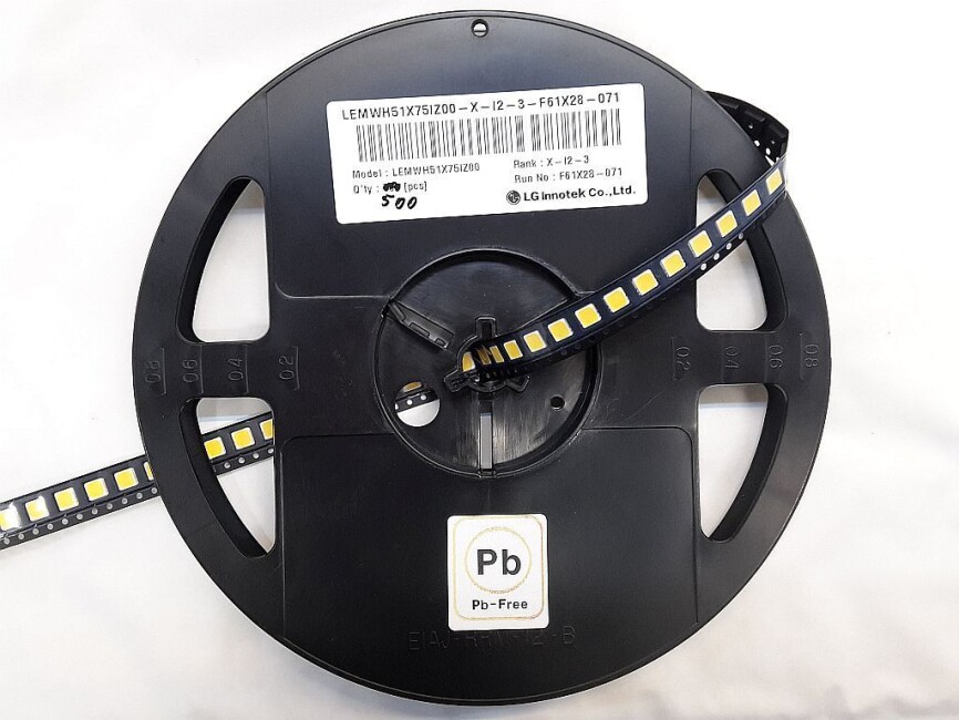 Schönwitz LED-Restposten-58 500 Stück LED SMD kaltweiß 4503K LG Innotek LEMWH51X75IZ00