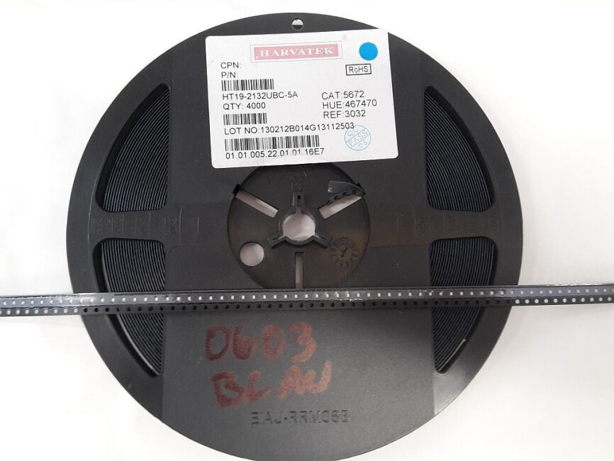 Schönwitz LED-Restposten-100 4000 Stück LED SMD 0603 blau Harvatek HT19-2132UBC-5A