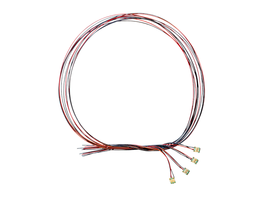 Schönwitz 51129 4 Stück DUO Bi-Color LED SMD 0605 gelb / rot mit Kupferlackdraht und gemeinsamer Anode