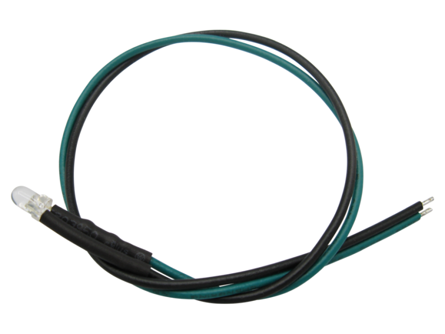 Schönwitz 51207 10 Stück LED 3mm klar mit Anschlusskabel und Widerstand grün