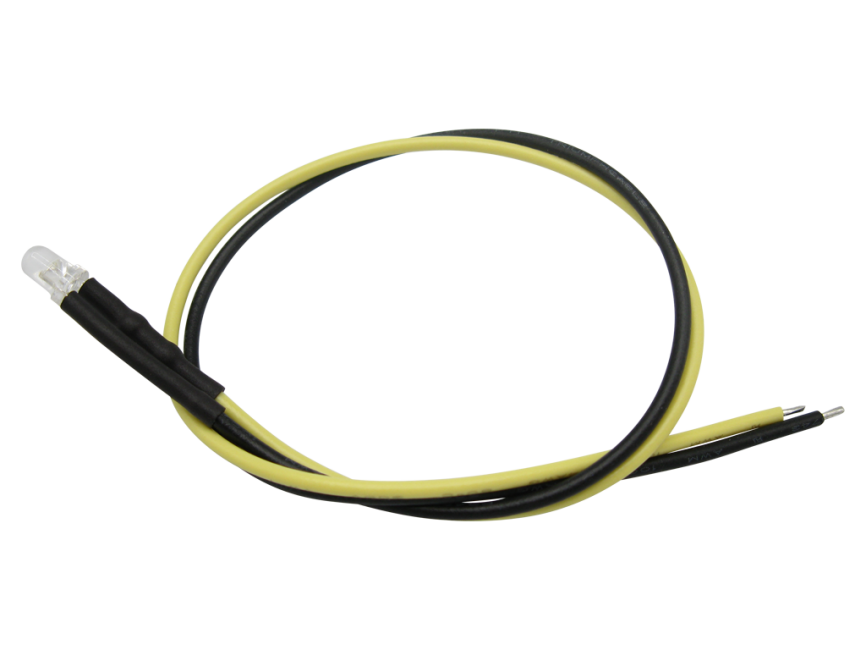 Schönwitz 51210 10 Stück LED 3mm klar mit Anschlusskabel und Widerstand warmweiß