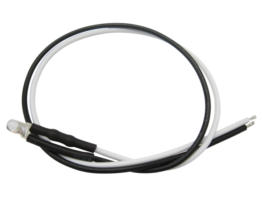 Schönwitz 51211 10 Stück LED 3mm klar mit Anschlusskabel und Widerstand kaltweiß