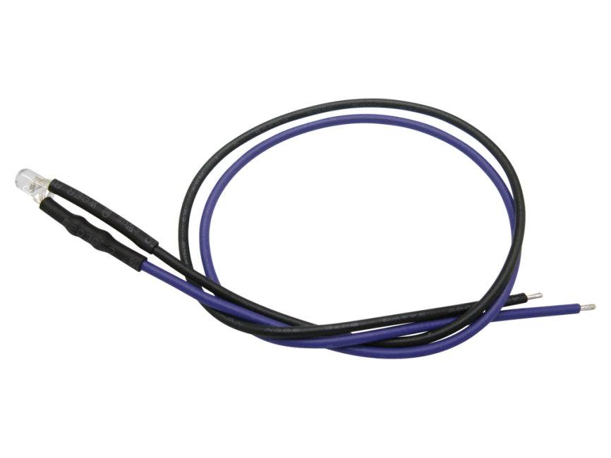 Schönwitz 51213 10 Stück LED 3mm klar mit Anschlusskabel und Widerstand violett UV