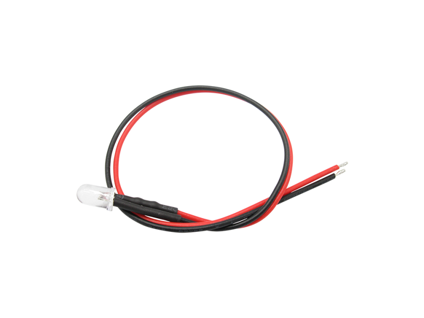 Schönwitz 51235 10 Stück LED 5mm klar mit Anschlusskabel und Widerstand rot