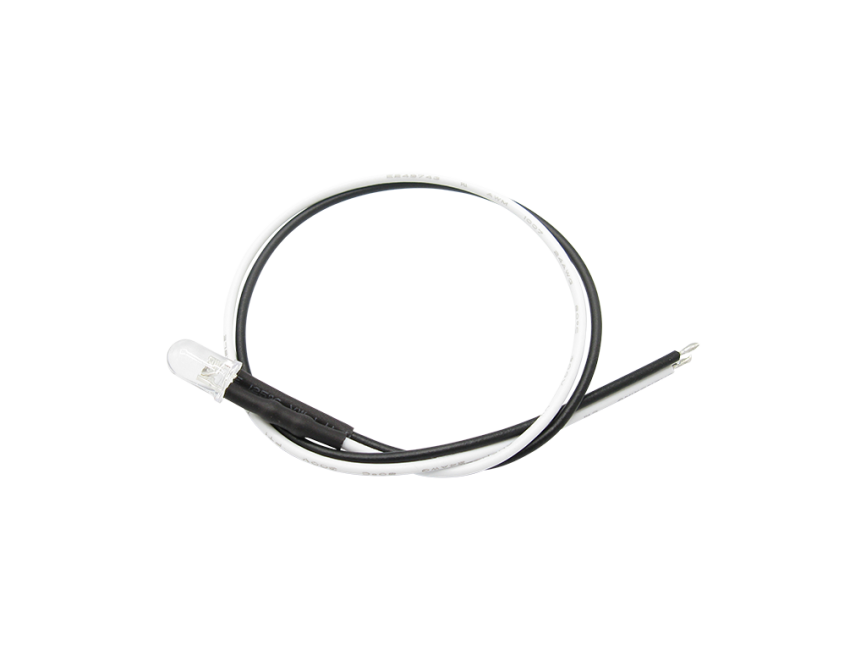 Schönwitz 51234 10 Stück LED 5mm klar mit Anschlusskabel und Widerstand kaltweiß