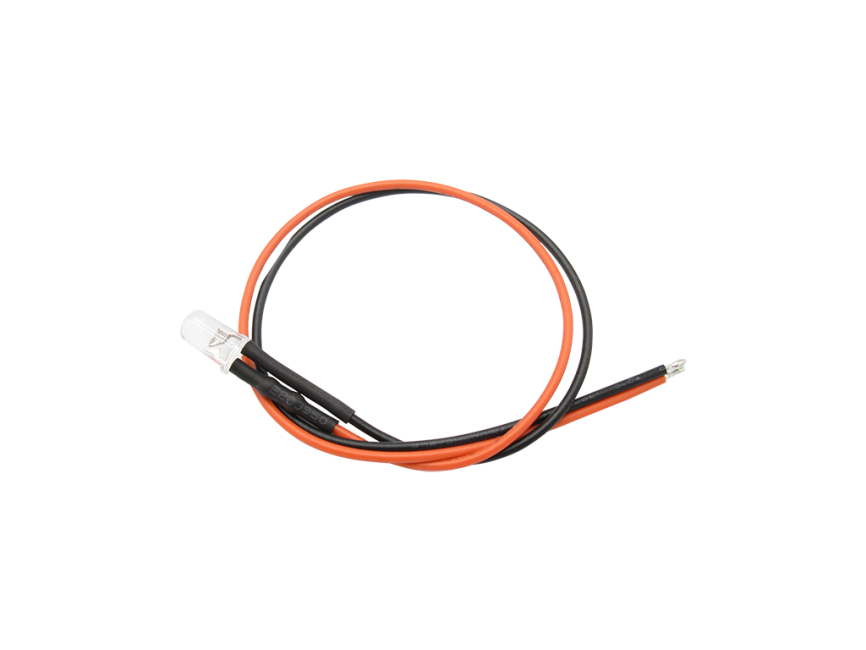 Schönwitz 51239 10 Stück LED 5mm klar mit Anschlusskabel und Widerstand orange