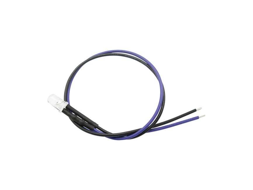 Schönwitz 51241 10 Stück LED 5mm klar mit Anschlusskabel und Widerstand violett UV