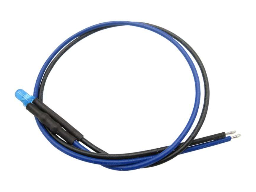 Schönwitz 51250 10 Stück LED 3mm eingefärbt mit Anschlusskabel und Widerstand blau diffus