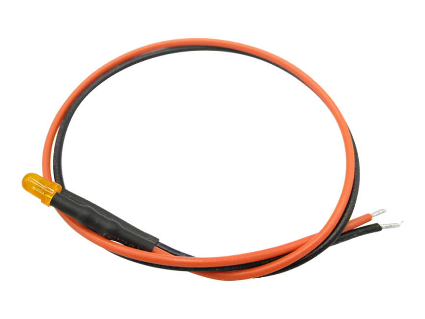 Schönwitz 51251 10 Stück LED 3mm eingefärbt mit Anschlusskabel und Widerstand orange diffus