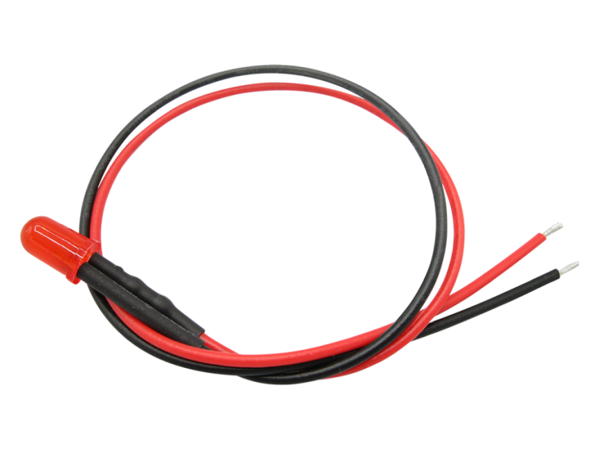 Schönwitz 51242 10 Stück LED 5mm eingefärbt mit Anschlusskabel und Widerstand rot diffus