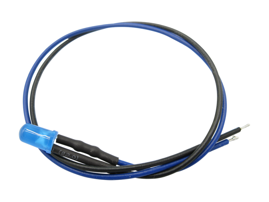 Schönwitz 51245 10 Stück LED 5mm eingefärbt mit Anschlusskabel und Widerstand blau diffus