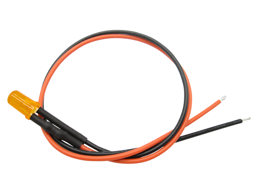 Schönwitz 51246 10 Stück LED 5mm eingefärbt mit Anschlusskabel und Widerstand orange diffus