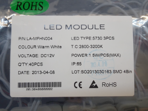 Sch&ouml;nwitz LED-Restposten-304 Leistungs LED Modul selbstklebend 12V 5730 1,5W warmwei&szlig; quadratisch